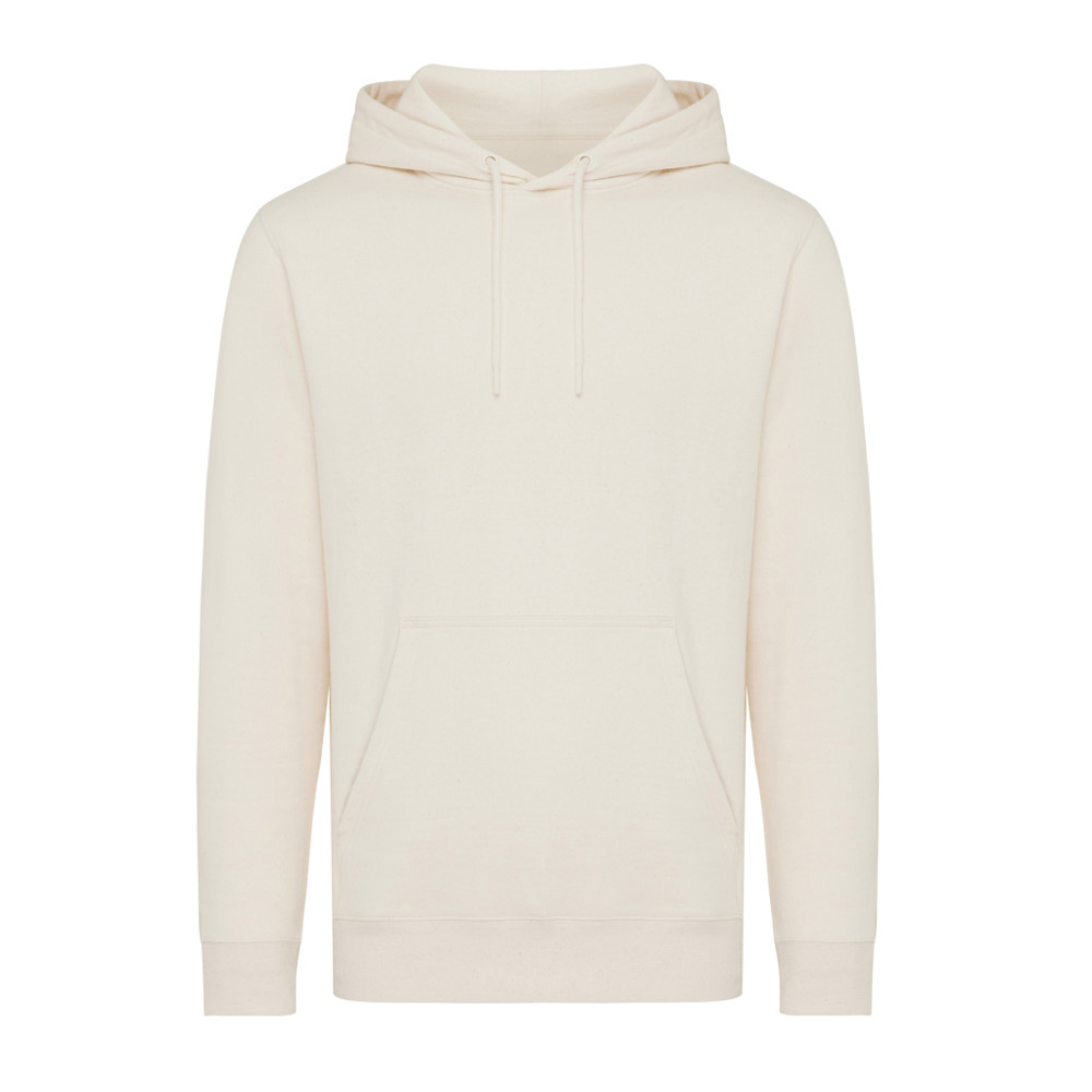 IQONIQ Rila Lightweight Hoodie aus recycelter Baumwolle - natural raw (± PMS natural raw undyed)