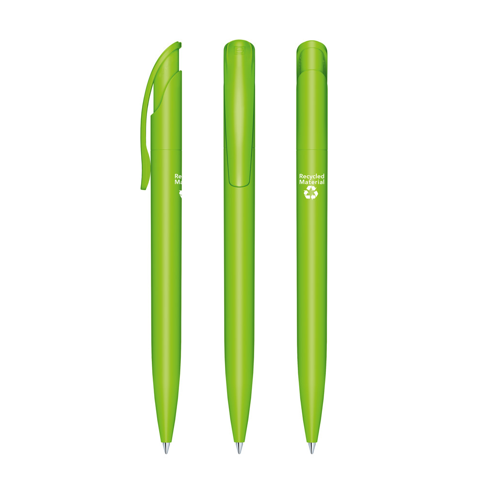 senator® Challenger Matt Recycled Druckkugelschreiber - lime green