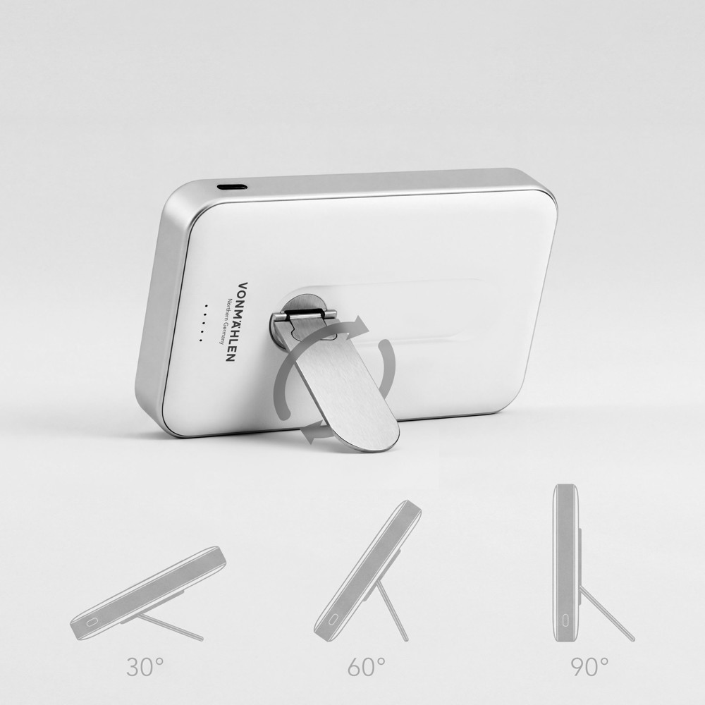 Evergreen Mag 10000 mit Kickstand - Die magnetische Powerbank mit Standfunktion - Weiß