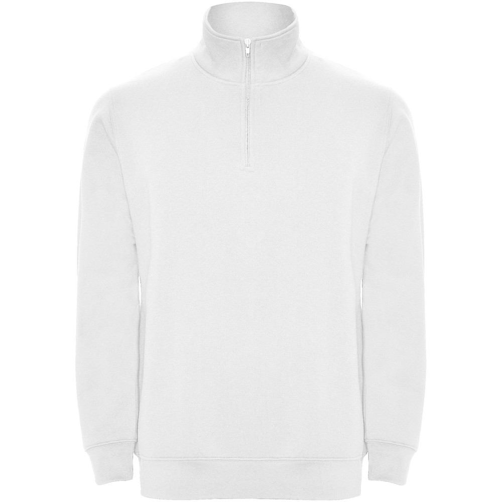 Aneto 280 g/m² Pullover mit Viertelreißverschluss - weiss