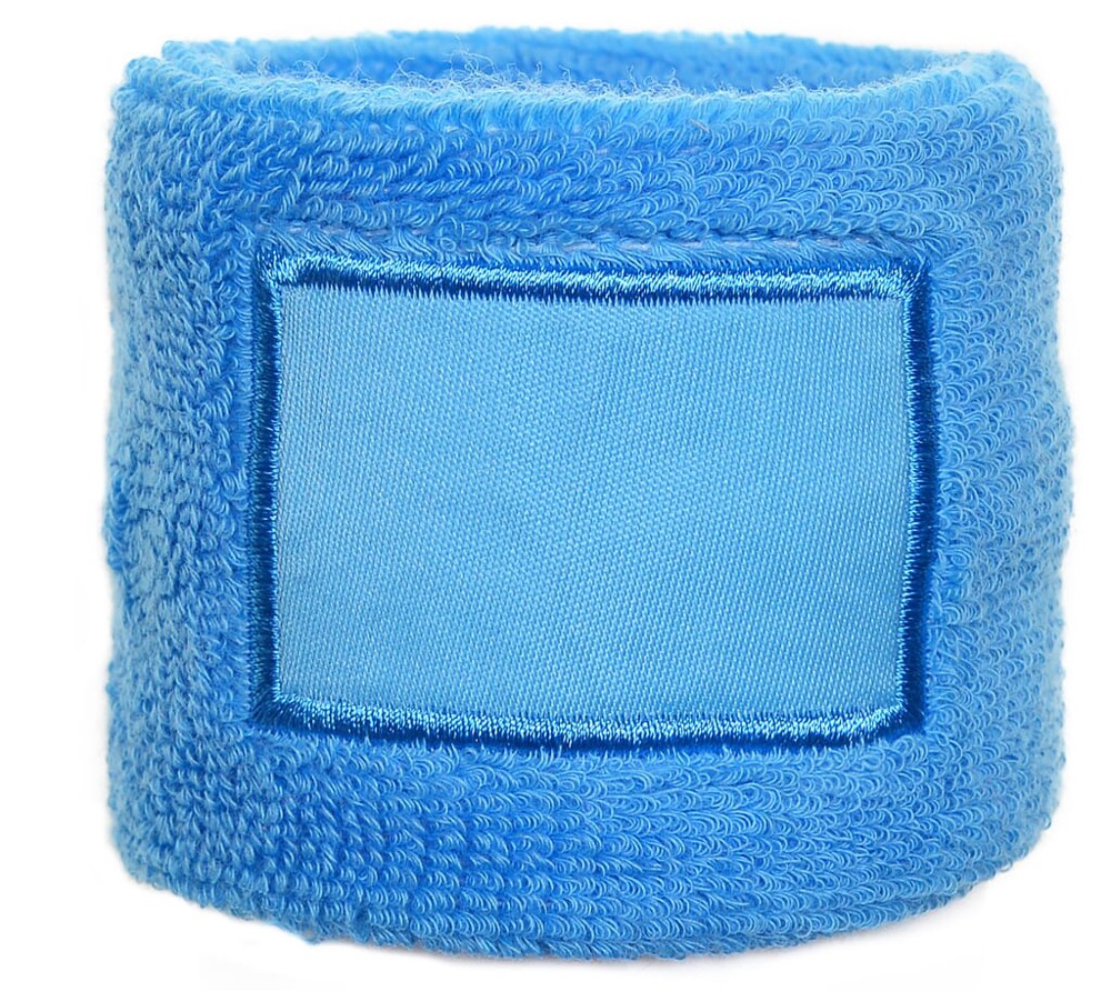 Nilton's Frottier Armschweißband mit Label - Hellblau (PMS 292c) / Hellblau