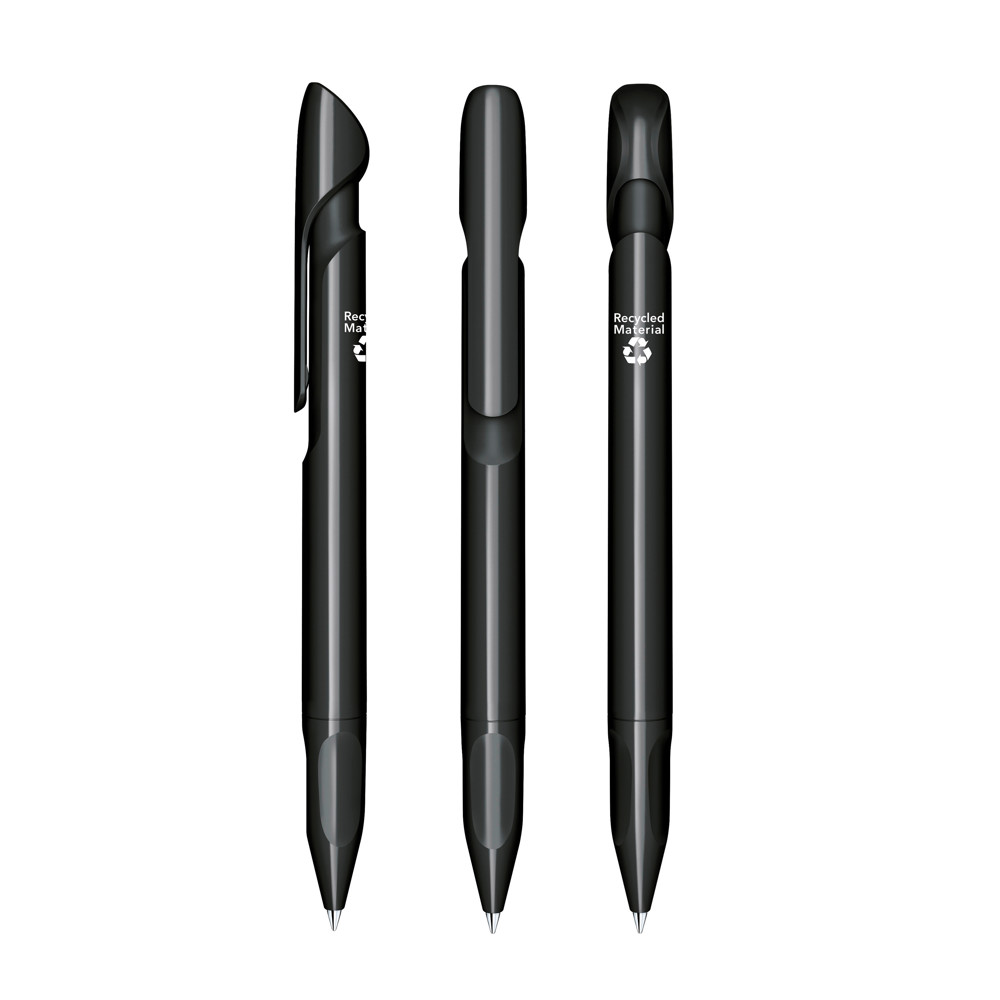 senator® Evoxx Polished Recycled Druckkugelschreiber - Schwarz
